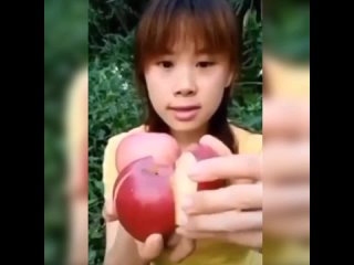 eating an apple