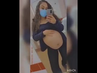 curly brunette pregnant